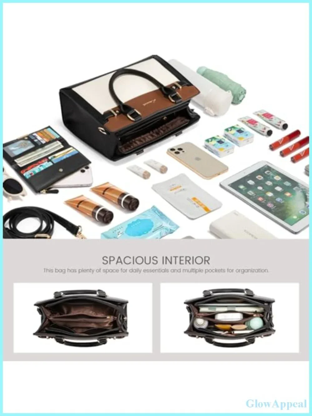 PU Leather Satchel Handbag Tote Shoulder Bag Women